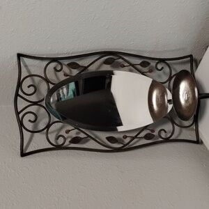 Elegant Black and Silver Wall Mirror